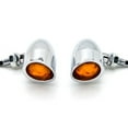 thumbnail image 3 of Krator Motorcycle 2 pcs Chrome Amber Turn Signals Lights Compatible with Suzuki Boulevard S40 S50 S83, 3 of 6