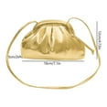 thumbnail image 4 of Bolso Hombro Fruncido Cruzado Bsvklp PU Plisado Alta Capacidad para Banquetes, 4 of 7