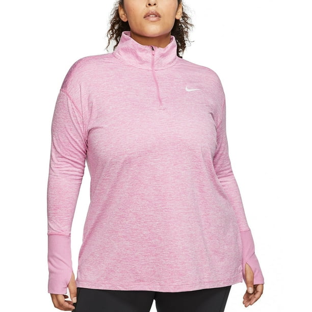 Nike Womens Sweater Plus 1/2 Zip LogoPrint Pullover 2X