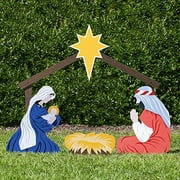 Outdoor Nativity Store Holy Family Outdoor Nativity Set (Large, Color)