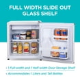 thumbnail image 4 of BLACK+DECKER BCRK17W Compact Refrigerator Energy Star Single Door Mini Fridge with Freezer, 1.7 cu. ft., White, 4 of 7