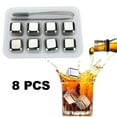 thumbnail image 2 of Stainless steel ice cubes Stainless steel metal, frozen ice, bar, cold beer, whiskey, red wine and ice wine, (8 pieces), 2 of 6