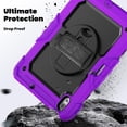 thumbnail image 4 of Funda Protectora para IPad Air de 11 Pulgadas, 10.9 Pulgadas con Soporte Giratorio de 360 ° (Morado), 4 of 9