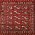thumbnail image 1 of Ahgly Company Indoor Square Mid-Century Modern Red Oriental Area Rugs, 8' Square, 1 of 6