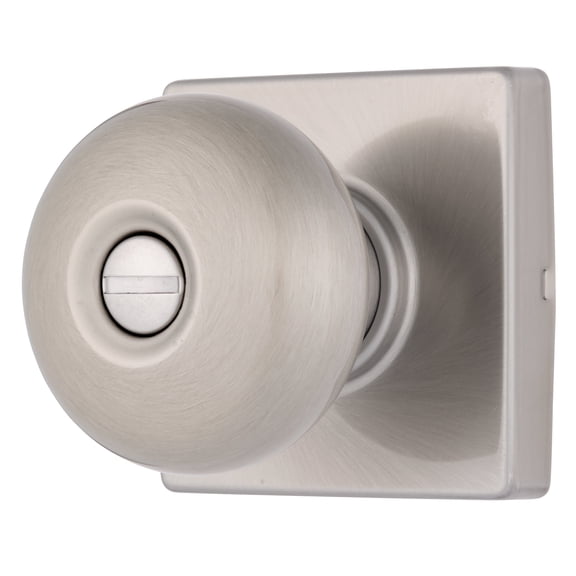 Brinks Contemporary Privacy Doorknob, Satin Nickel