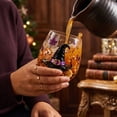 thumbnail image 3 of JHyouerji Clear Glass Tumbler,15oz Halloween Haunted House Printed Clear Glass Tumbler Multipurpose Wine Whiskey Cocktail Cup Reusable Holiday Party Table Decor, 3 of 6