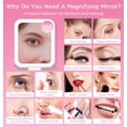 thumbnail image 2 of Espejo de maquillaje EAONE Travel de doble cara 10X/1X con luces, 2 of 9