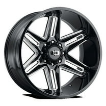 22x12 Vision 363 Razor Gloss Black Milled Spoke Wheel 8x180 (-51mm)