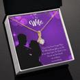 thumbnail image 3 of To My Wife  You Have my Heart Alluring Ribbon Necklace Message Card, 3 of 20