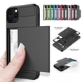 thumbnail image 2 of Funda deslizante para teléfono con ranura para tarjeta de crédito para iPhone 14 13 12 11Pro Max XR XS Max X 8 7 Plus Edge TPU Armor a prueba de golpes Tan Jianjun unisex, 2 of 2
