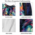 thumbnail image 4 of luoweisi Men's Beach Shorts Quick Dry Swim Trunks with Mesh Lining Wolf S, 4 of 5
