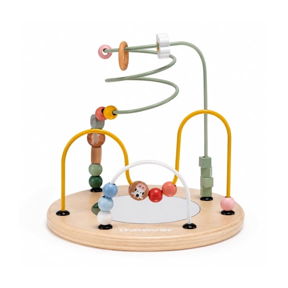 Moover Premium Wooden Bead Maze With Mirror, For Toddlers 12m