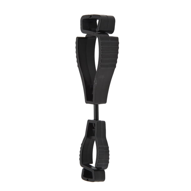 At-1 Guante de Trabajo, Sujetador Con Clip para Colgar Abrazadera de Trabajo de Seguridad de PlásTico Clip Antipérdida Negro