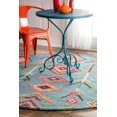 thumbnail image 3 of nuLOOM Belini Hand Tufted Wool Area Rug, 6' x 9', Turquoise, 3 of 4