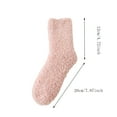 thumbnail image 5 of MZXELPRJD No Show Socks Womens Fuzzy Socks Winter Coral Socks Middle Cute Home Solid Stocking, Womens Ankle Socks Blue, 5 of 6