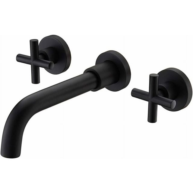 Grifo de baño de montaje en pared, caño giratorio de 360° que ofrece un uso versátil, construcción de latón macizo para una durabilidad inigualable, flujo suave aireado para ahorrar agua, diseño que