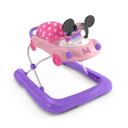 Disney MINNIE MOUSE Go, Go Bows 3-in-1 Car Walker, Pink, Infant to Toddler