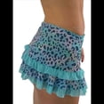 thumbnail image 3 of Minifalda de Encaje Y2K para Mujer, de Tiro Bajo, con Estampado de Leopardo, con Volantes en Contraste, Corta y Holgada, Estilo Enagua. Lago Azul L, 3 of 7
