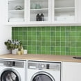 thumbnail image 5 of Thicker Green Peel and Stick Tiles- 10 pcs of 12" x 12" - 3D Adhesive Square Peel and Stick Tiles Backsplash for Kitchen, Bathroom, Removable, Waterproof, Vinyl Wall Tile, 5 of 12
