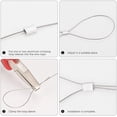 thumbnail image 4 of 328 Feet/109 Yards 0.6mm Heavy Duty Picture Hanging Wire 304 Stainless Steel Photo Frame Hanging Wire with 30 pcs Aluminum Crimping Loop Sleeve for Mirrors Frames Load Capacity 13.8LB, 4 of 9