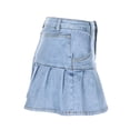 thumbnail image 4 of Gupgi Jupe Mini Décontractée pour Femmes, Jupe Courte en Denim Plissée à Volants, 4 of 6