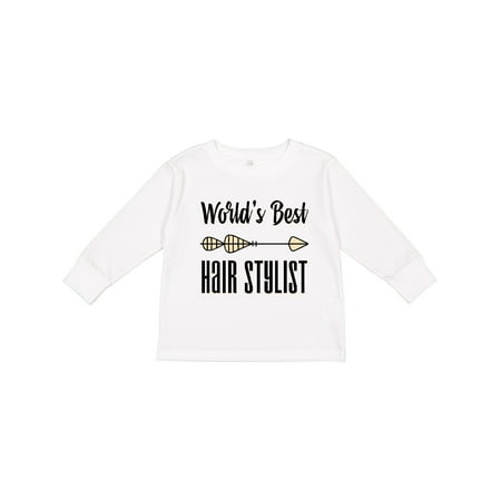 

Inktastic Gift for Hair Stylists World s Best Boys or Girls Long Sleeve Toddler T-Shirt