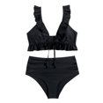 thumbnail image 1 of Moda mujer Sexy traje de baño sólido volante Bikini Split traje de baño OAVQHLG604B Store llm121212, 1 of 1