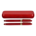 thumbnail image 1 of WEUVEB Ensemble de Stylos en Bois Rouges pour Bureau avec Stylo-Plume pour Écrire des Mémos, 1 of 8