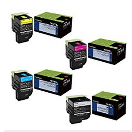 Lexmark Toner - Lexmark 70C1XC0, 70C1XK0, 70C1XM0, 70C1XY0 Extra High Yield Toner Cartridge Set - Lexmark CS510de