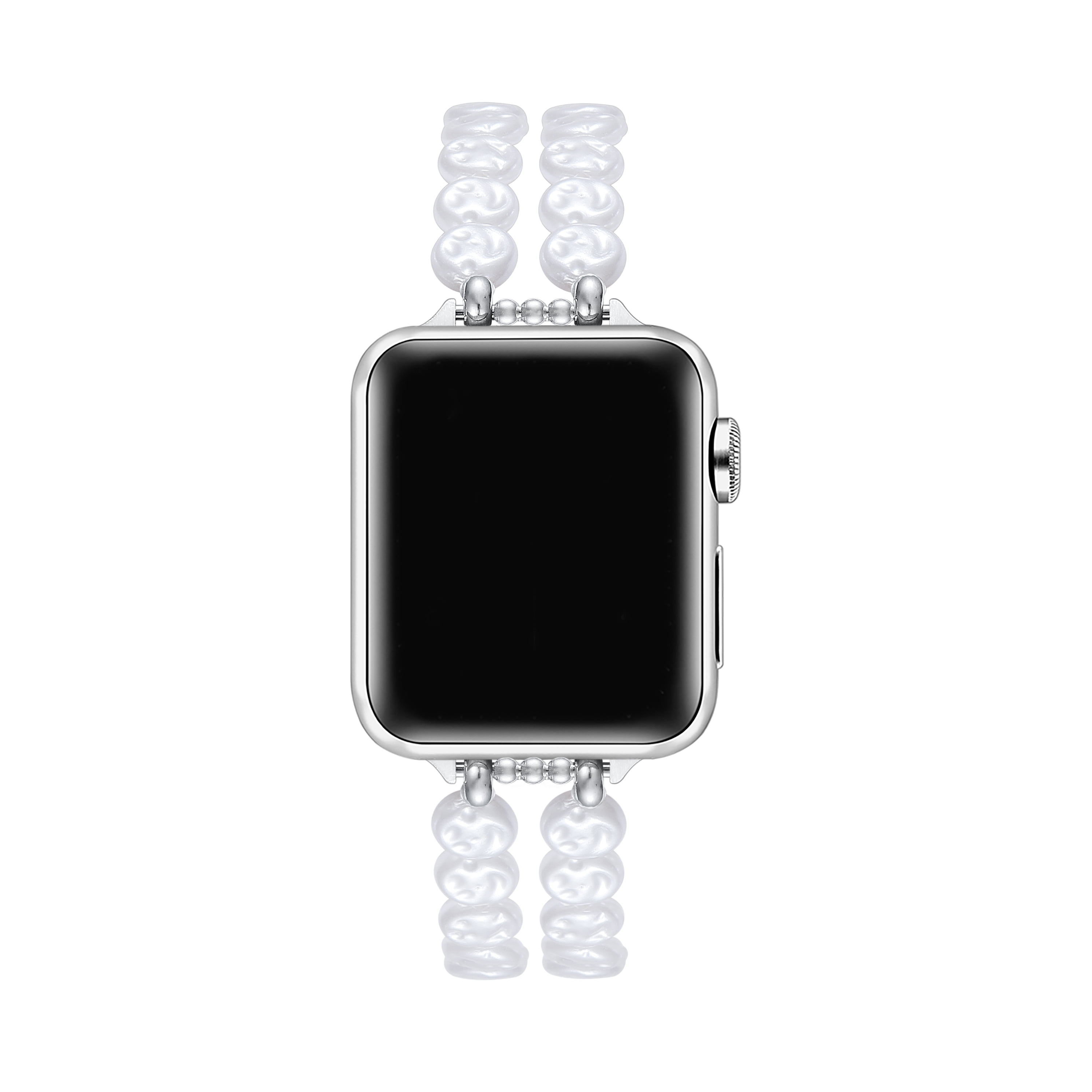 Posh Tech Women's Eloise White Pearl Band for Apple Watch - Sizing Universal