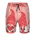 thumbnail image 4 of Wukai Gnomes Hold The Letters LOVE Print Beach Trunks with Compression Liner Swimsuit Quick Dry Beach Sports Shorts with Pocket-3X-Large, 4 of 8