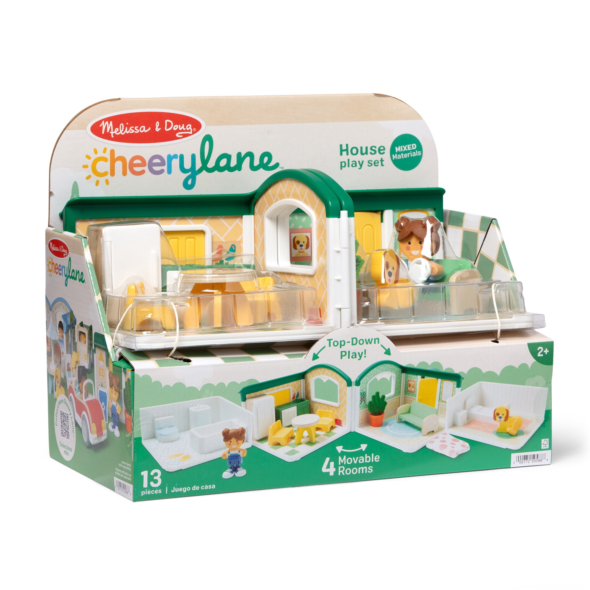 Melissa & Doug Cheery Lane Modular Dollhouse Play Set, Ages 2+