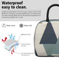 thumbnail image 3 of Obrewu Blue and Beige Modern Art Geometric Lunch Bag for Adult, Insulated, Leakproof, Oxford Cloth, 3 of 7