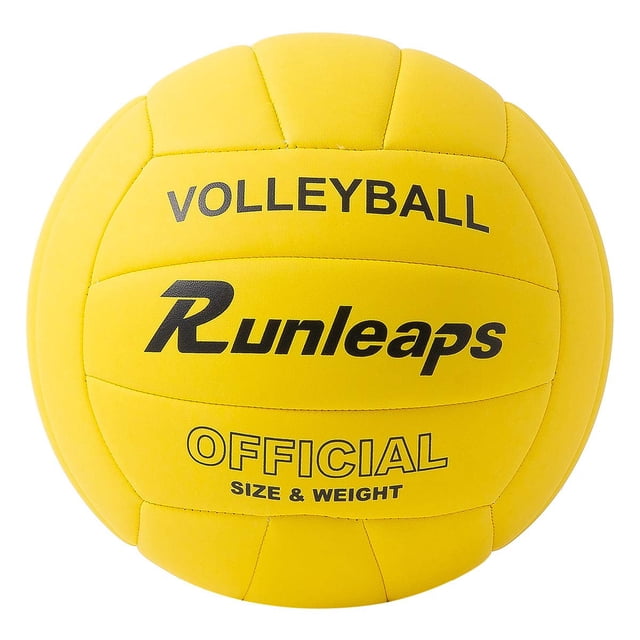 Voleibol Runleaps, impermeable, interior y exterior, talla 5, color amarillo