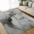 thumbnail image 4 of Grey Ombre Marble Area Rugs 5x8 for Living Room, Gray Marble Crack Abstract Modern Non Slip Washable Rug Runner, Low Pile Indoor Floor Carpet Mat Bathroom Rugs for Bedroom, Kids Room, 4 of 9