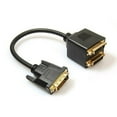 thumbnail image 1 of Portable Size DVI Splitter Adaptor DVI-D Male to Dual 2 DVI-I Female Video Y Splitter Cable Adapter Cable, 1 of 3
