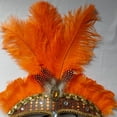 thumbnail image 4 of braveheart Couvre-Chef à Plumes de Spectacle Girl Plumes de Spectacle Girls pour Spectacles orange, 4 of 6