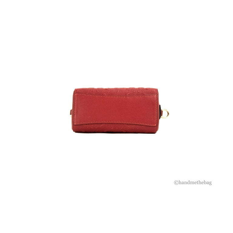COACH Mini Rowan 1941 Red Embossed Logo Leather Crossbody Handbag – AUMI 4