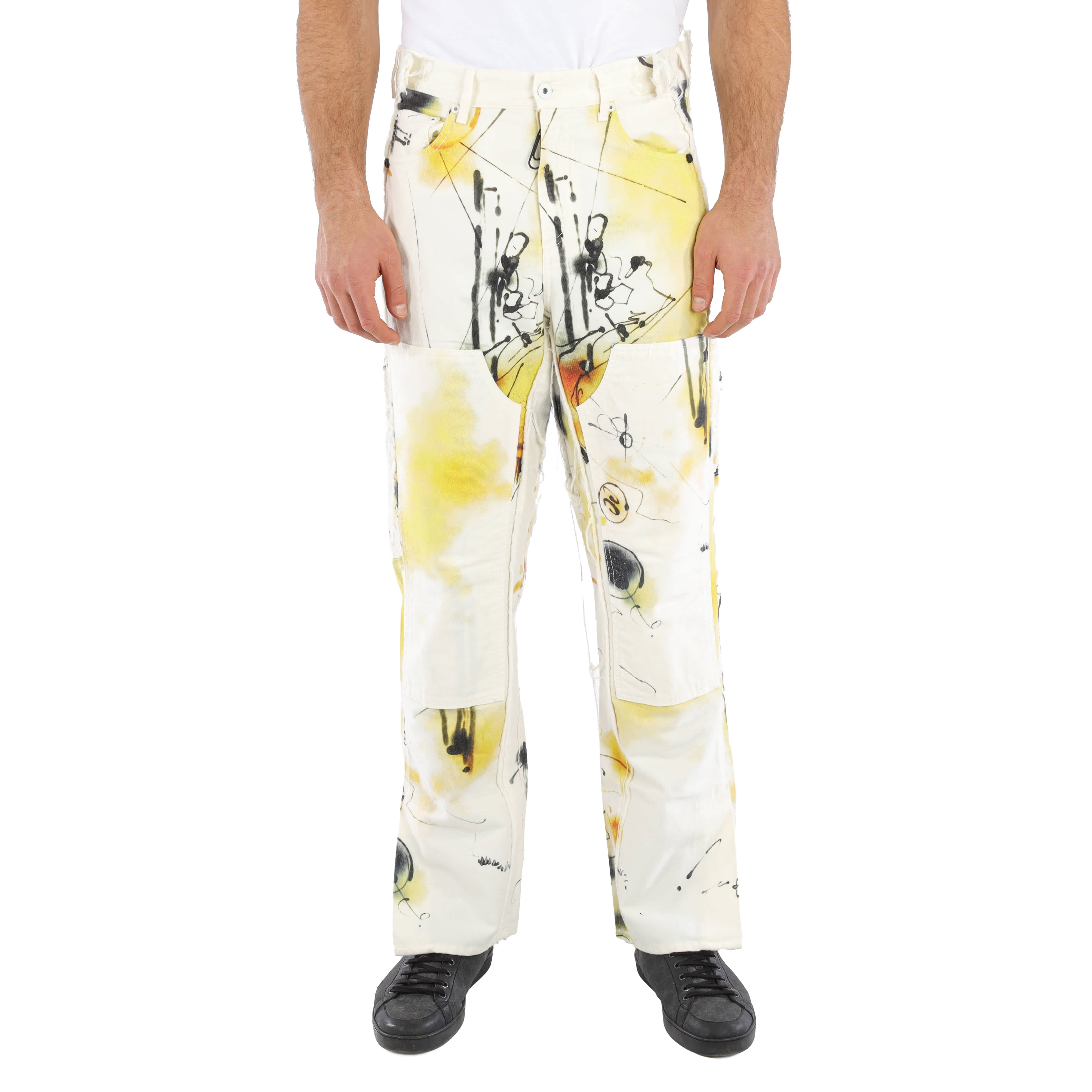 Alarmerende Portræt overskud Off-White Multicolor Futura Abstract Carpenter Trousers, Brand Size 32 -  Walmart.com