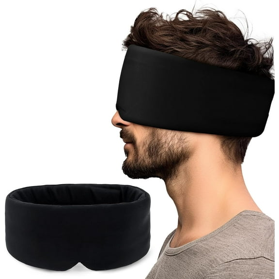 Sleep Mask for Side Sleepers,Dual-Sided All-Season Eye Mask for Sleeping,Light Blocking Sleep Mask for Women Man,Eye Cover with Adjustable Velcro for Travel,Nap,Yoga,Purple