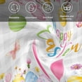thumbnail image 6 of Happy Easter Cloth Napkins, Spring Watercolor Bunny Eggs Flower Grey Plaid Washable and Reusable Dinner Napkins Set of 2, Table Napkin for Kitchen Party Birthday Wedding Hotel Housewarming 20"x20", 6 of 9