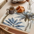 thumbnail image 3 of Placemat Set of 4 Blue Palm Tree Placemats for Dining Table Vintage Watercolor Tree Washable Table Mats for Kitchen and Party Decor Indoor & Outdoor Use, 3 of 8