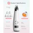 thumbnail image 2 of Blackhead Vacuum Remover Acne Remover,Facial Pore Cleanser Electric Acne Comedone, 3 Adjustable Suction Power, Usb Rechargeable, Led Screen Blackhead Extractor Tool For Women And Men, 2 of 7
