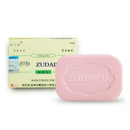 Best offer hottest 80g zudaifu sulfur soap skin conditions acne Psoriasis seborrhea Eczema Anti fungus healthy bath soaps (1 (Best Soap For Elderly Skin)