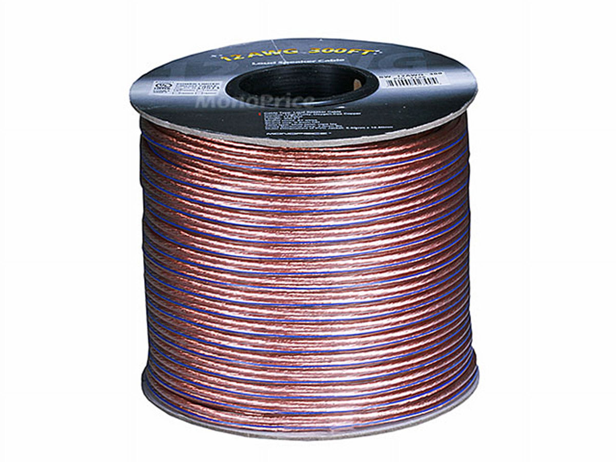 Monoprice Speaker Wire, Oxygen-Free CL2 Rated, 2-Conductor, 12AWG, 300ft