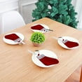 thumbnail image 6 of Yhmxh Christmas Silverware Holders, Santa Socks Pocket Tableware Holder, Christmas Tableware Holder Flatware Non Woven Fabrics Knife Fork Bags Cutlery Organizers for Dinner Table Xmas Party Decor, 6 of 7
