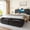 Black, variant on EnHomee Metal Bed Frame with 9 Storage Drawers Metal Bed Frame King with Headboard & LED Light & Charge Station,Black