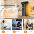thumbnail image 6 of VECUKTY 1500W Oil Radiator Heater, Electric Oil Filled Space Heater Radiator with Remote Control,Safe Tip-Over Protection, 24h Timer Led Digital Display,Black, 6 of 13