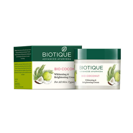 Biotique Bio Coconut Whitening And Brightening Cream, (Best Skin Whitening Products In India)