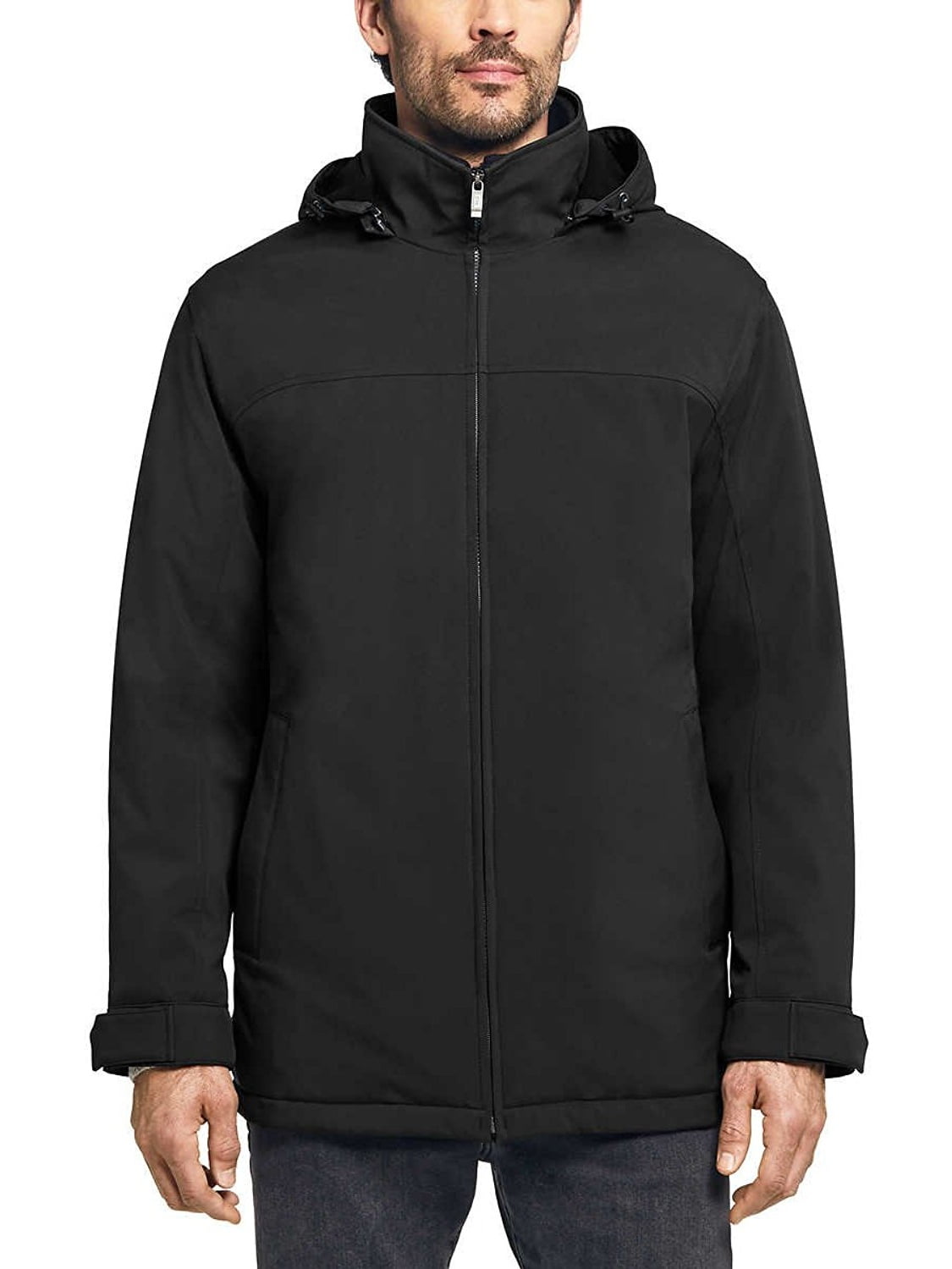 Weatherproof Mens Stretch Tech Double Layer Jacket (Black, X-Large ...